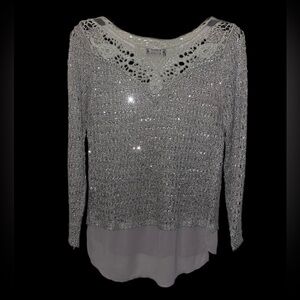 Luxe Crochet Knit Sweater